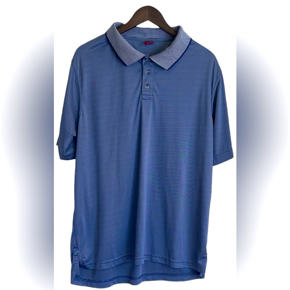 Junction West blue short sleeve casual polo shirt, men XL